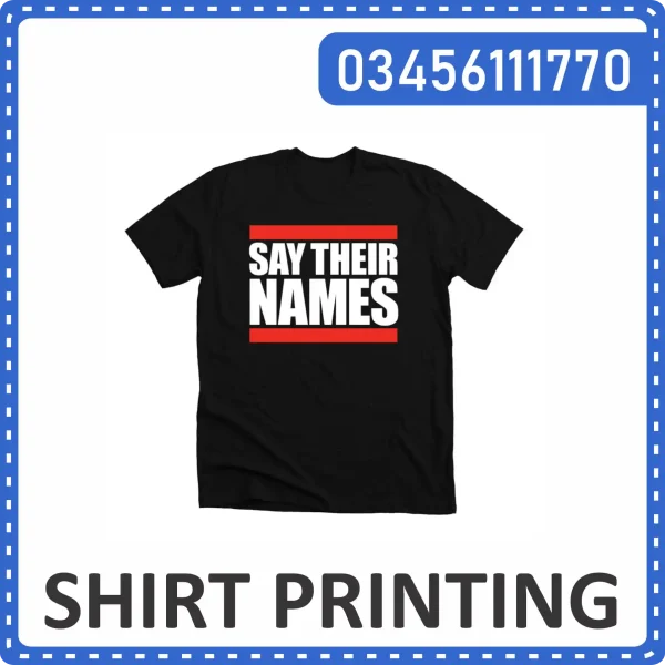 Black Shirt Printing in Islamabad