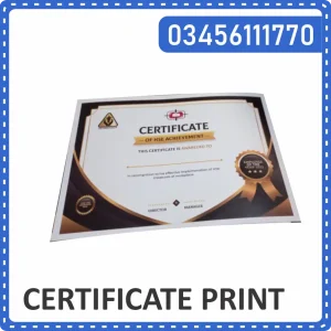 Certificate Printing in Pakistan