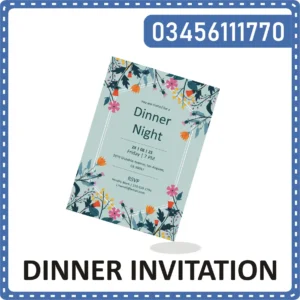 Dinner Invitation Cards Printing in Pakistan